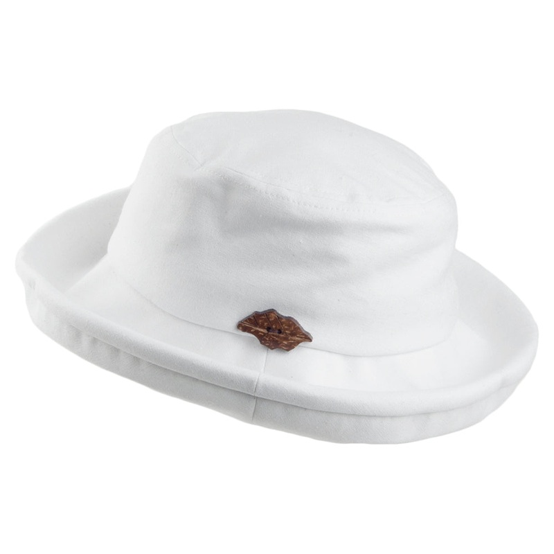 sur la tte Arbres Linen-Cotton Packable Bucket Hat – White M