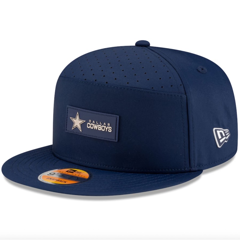 Dallas Cowboys New Era 2025 Sideline Split Panel 9FIFTY Snapback Hat – Navy