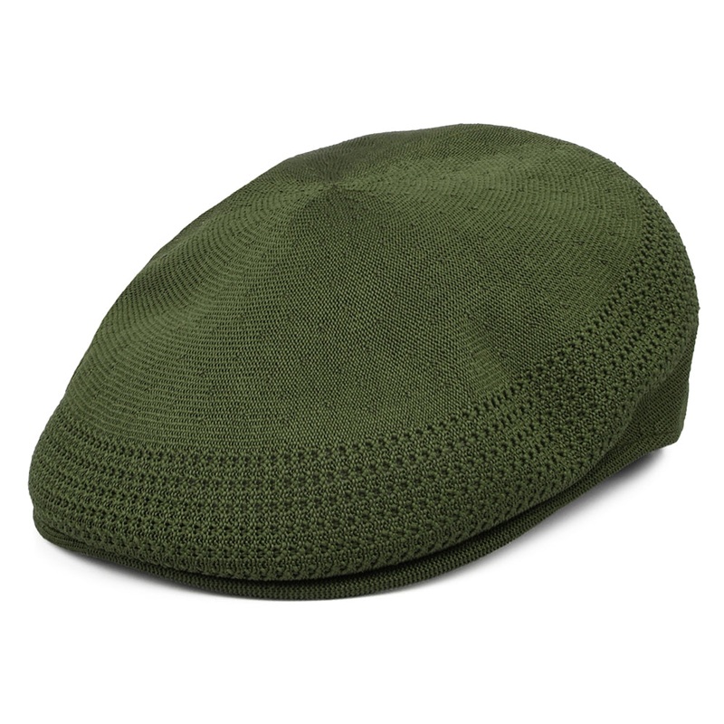 Kangol Tropic 504 Ventair Flat Cap – Army Green S