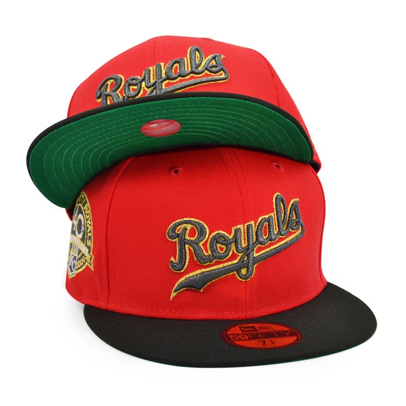 Kansas City Royal 40th ANNIVERSARY Exclusive New Era 59Fifty Fitted Hat – Red/Black 6 7/8