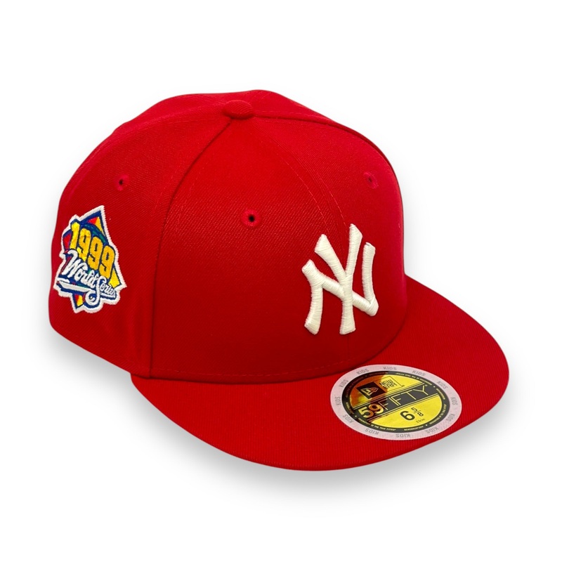 “KIDS” NEW YORK YANKEES (RED)(1999 WORLDSERIES) NEW ERA 59FIFTY FITTED (GLOW IN THE DARK LOGO) 63/8
