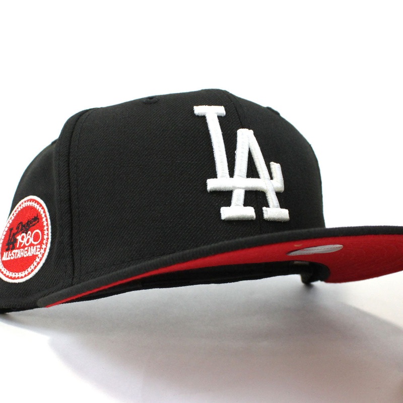 Los Angeles Dodgers 1980 All-Star Game New Era 59Fifty Fitted Hat (Black Red Under Brim) 7