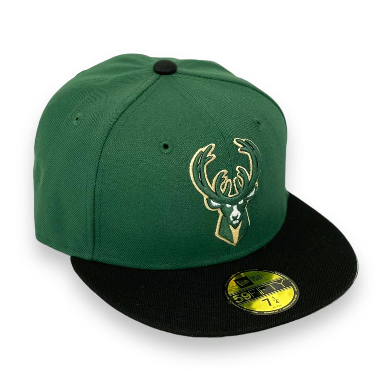 MILWAULKEE BUCKS 2-TONE [GREEN/BLK] 59FIFTY NEW ERA FITTED 67/8