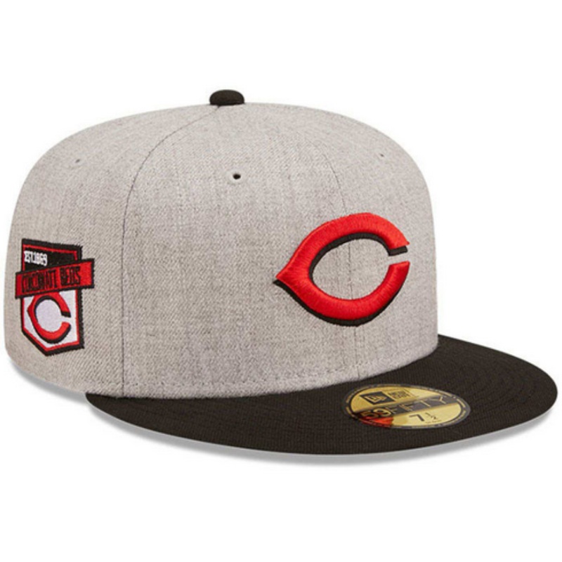 New Era Cincinnati Reds Heather Grey 59FIFTY Fitted Hat