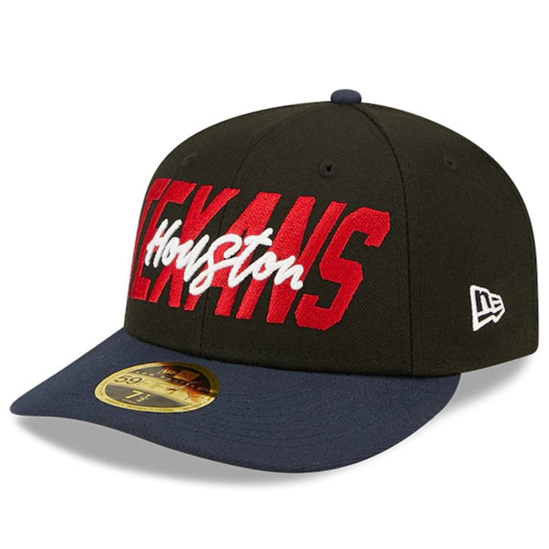 New Era Houston Texans  Black/Navy 2022 NFL Draft Low Profile 59FIFTY Fitted Hat