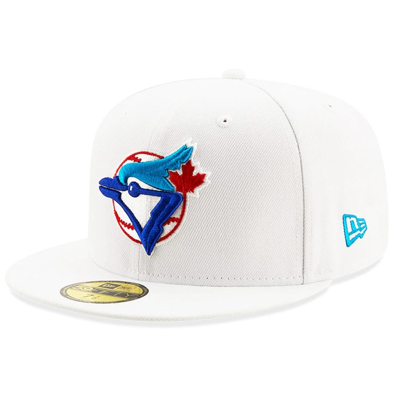 New Era White Toronto Blue Jays 1991 MLB All-Star Game Patch Undervisor 59FIFTY Fitted Hat
