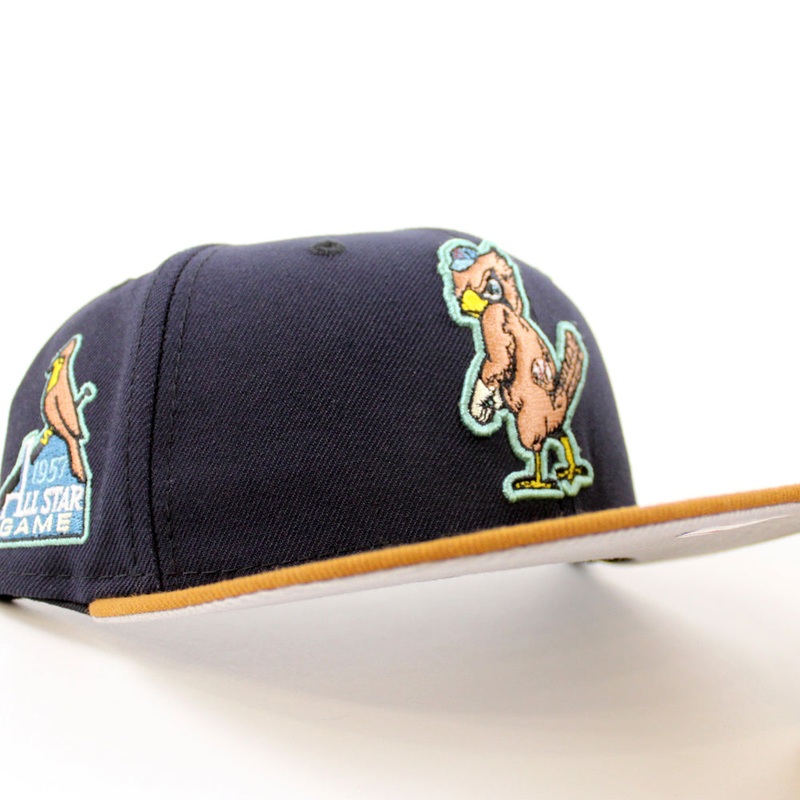 St. Louis Cardinals 1957 All Star Game New Era 59Fifty Fitted Hat (Navy Toasted Gray Under Brim) 7