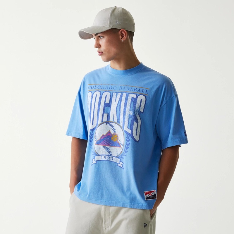 Colorado Rockies MLB City Connect G1 Blue T-Shirt S