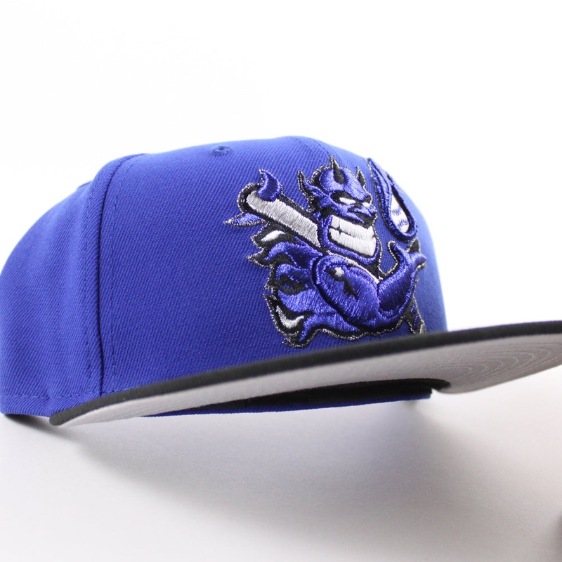 Hellrazors (Blue Devils) New Era 59Fifty Fitted Hat (Majestic Blue Black Gray Under Brim) 6 7/8