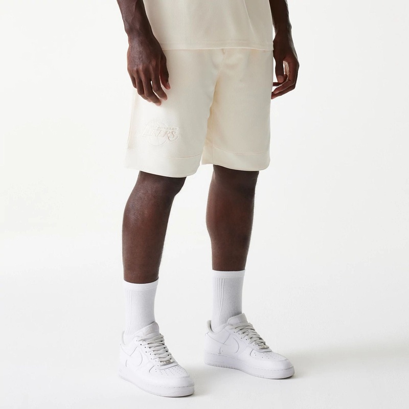 LA Lakers NBA Tonal Open White Mesh Shorts XS
