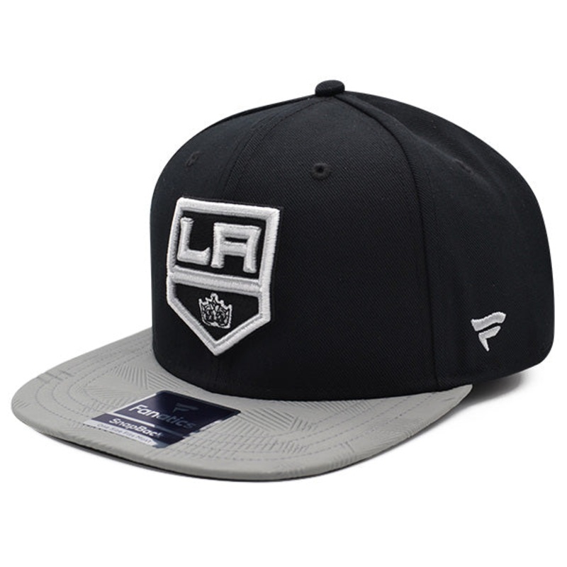 Los Angeles Kings Fanatics NHL Visor Mark Snapback Adjustable Hat – Black/Gray