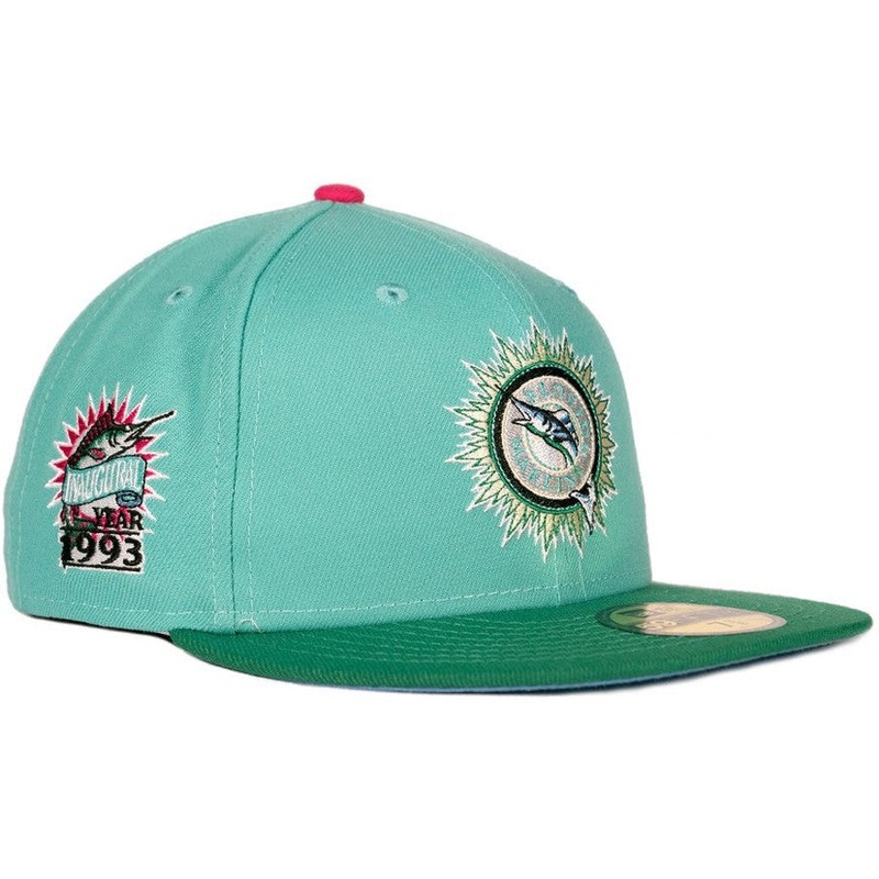 New Era Florida Marlins 1993 Inaugural Patch Mint/Green 59FIFTY Fitted Hat