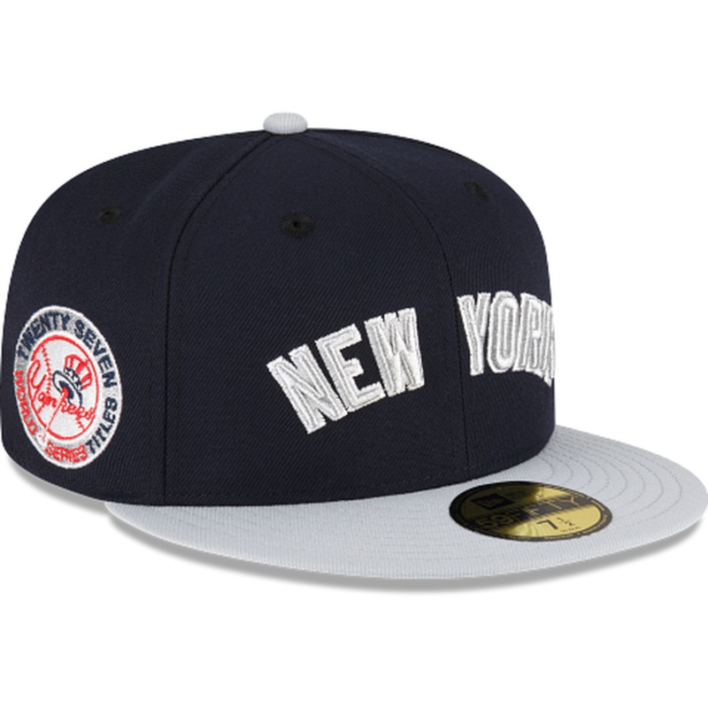 New Era Just Caps Gray Visor New York Yankees 2023 59FIFTY Fitted Hat