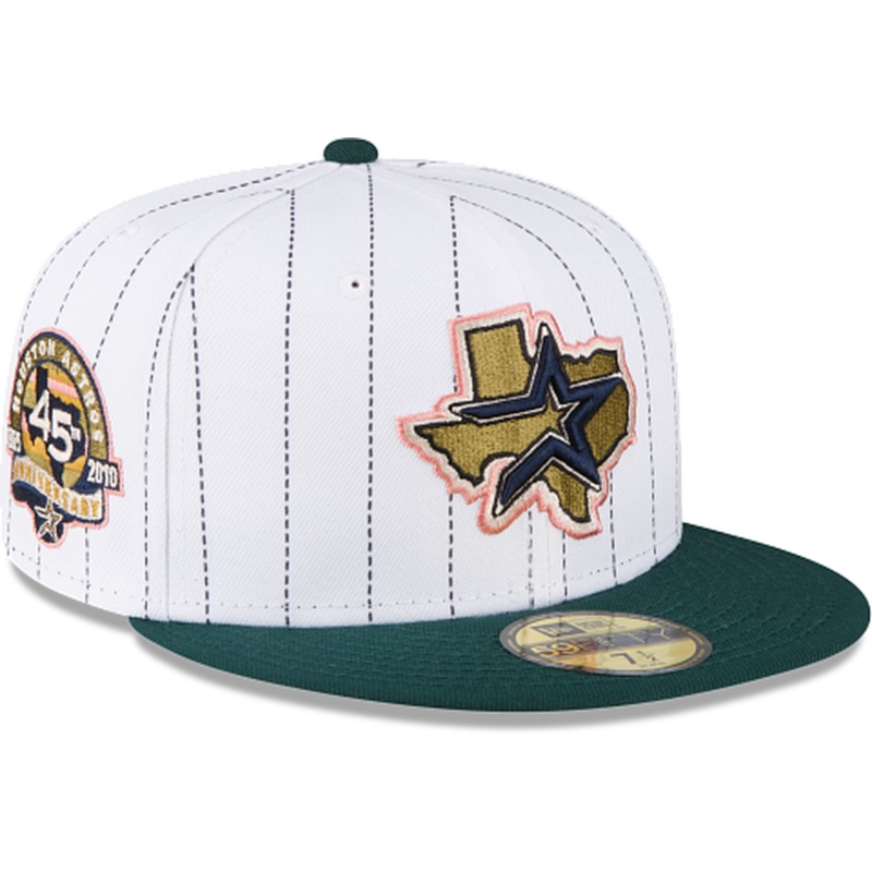 New Era Just Caps White Pinstripe Houston Astros 59FIFTY Fitted Hat