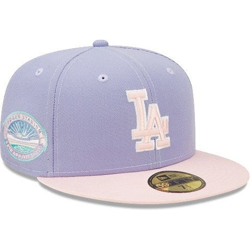 New Era Los Angeles Dodgers 50th Anniversary Lavender/Pink 59FIFTY Fitted Hat