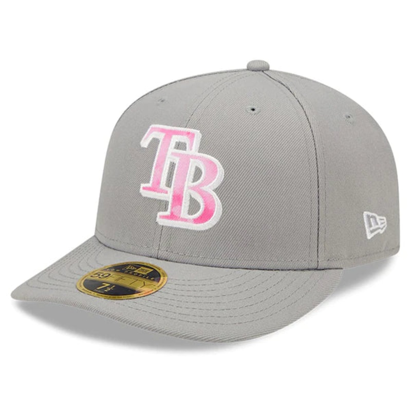 New Era Tampa Bay Rays Gray 2022 Mother’s Day On-Field Low Profile 59FIFTY Fitted Hat