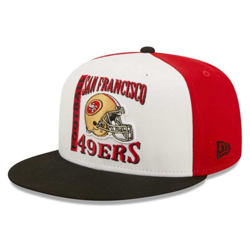 San Francisco 49ers New Era HELMET HIT 9Fifty Snapback NFL Hat  White/Red/Black
