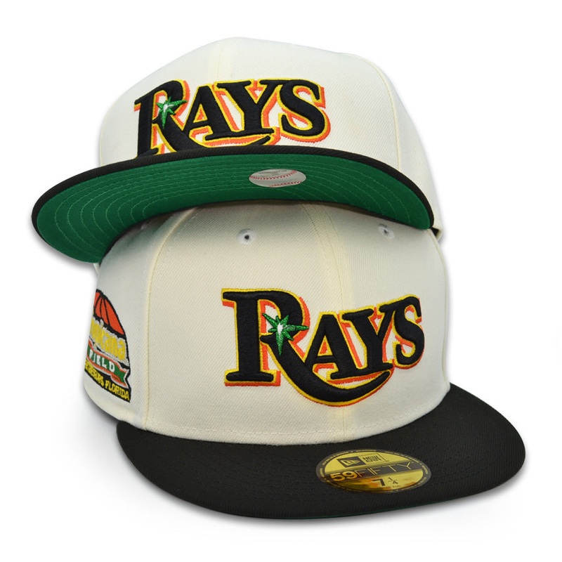 Tampa Bay Devil Rays TROPICANA FIELD Exclusive New Era 59Fifty Fitted Hat – Chrome/Black 6 7/8