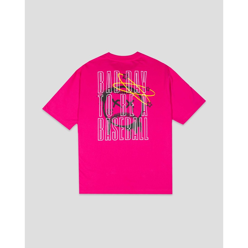 Bat Bros Bad Day Pima Cotton T-Shirt – Pink Small