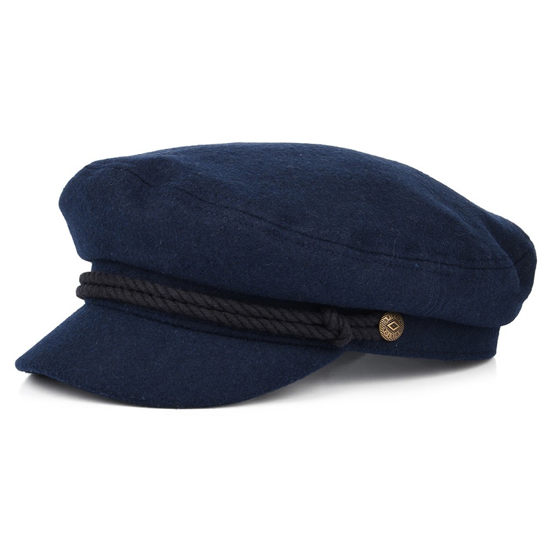 Brixton Hats Wool Blend Fiddler Cap – Washed Navy Small-56cm