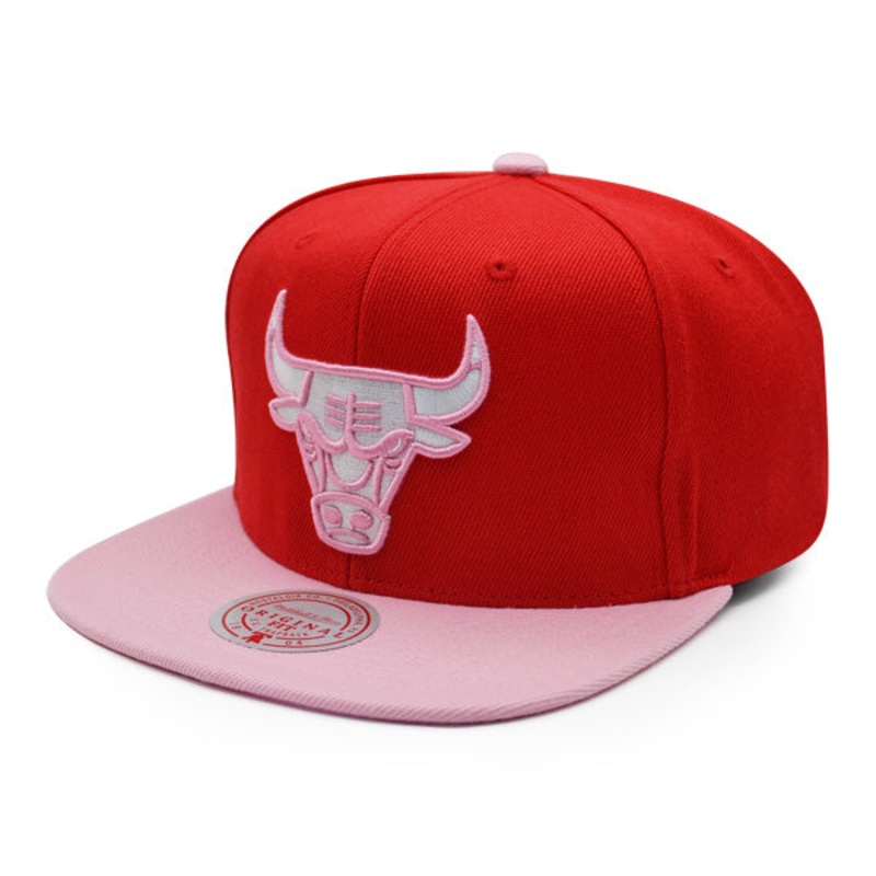 Chicago Bulls NBA Mitchell & Ness SWEET HEART Snapback Hat – Red/Pink
