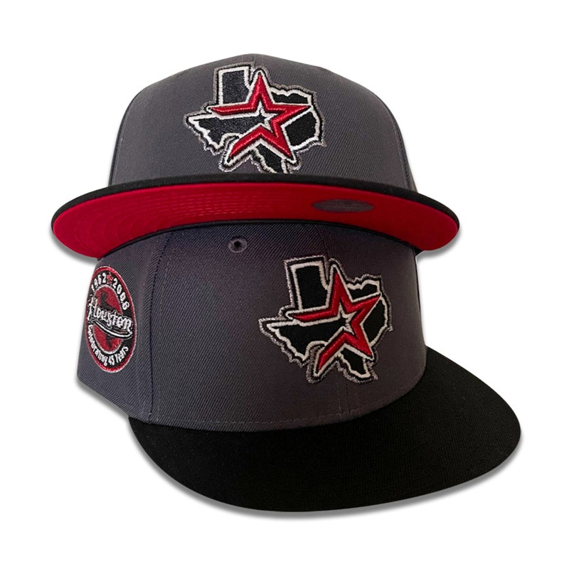 Houston Astros “THE ROCK” Exclusive New Era 59Fifty Fitted Hat – Graphite/Black 6 7/8