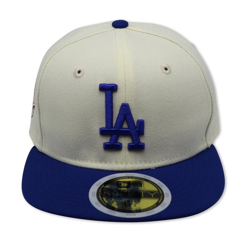 “KIDS” LOS ANGELES DODGERS (0FF-WHITE) (1988 WORLDSERIES) NEW ERA 59FIFTY FITTED (RED UNDER VISOR) 63/8