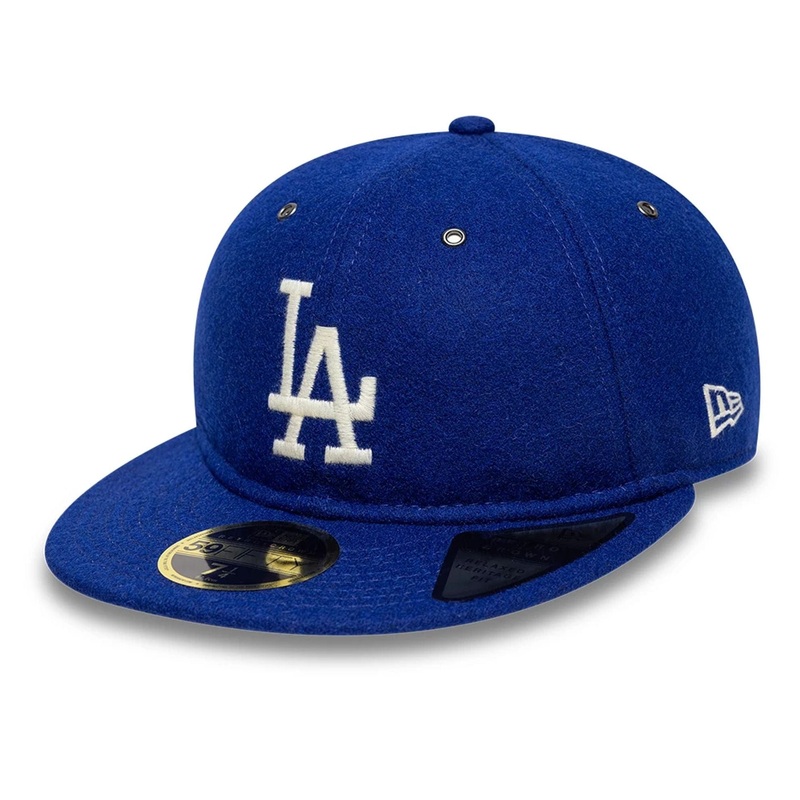 LA Dodgers MLB Wool Dark Blue Retro Crown 59FIFTY Fitted Cap 6 7/8