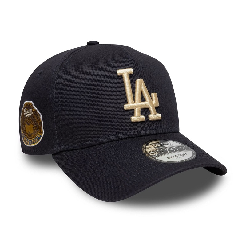 LA Dodgers MLB Wordmark Navy 9FORTY A-Frame Adjustable Cap OSFM