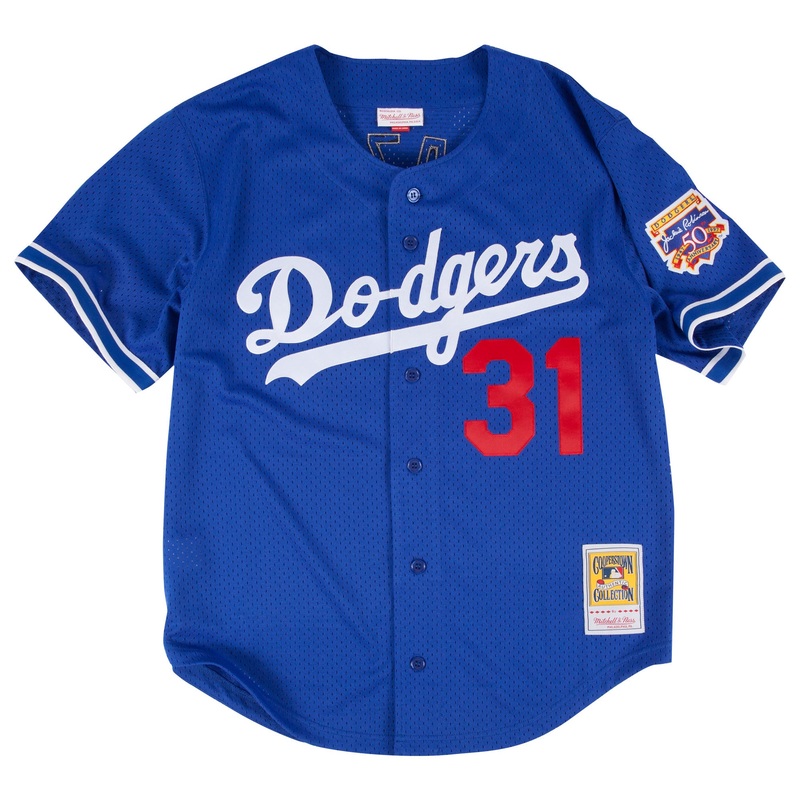 Los Angeles Dodgers #31 Mike Piazza Mitchell & Ness 1997 Authentic Mesh BP Jersey m