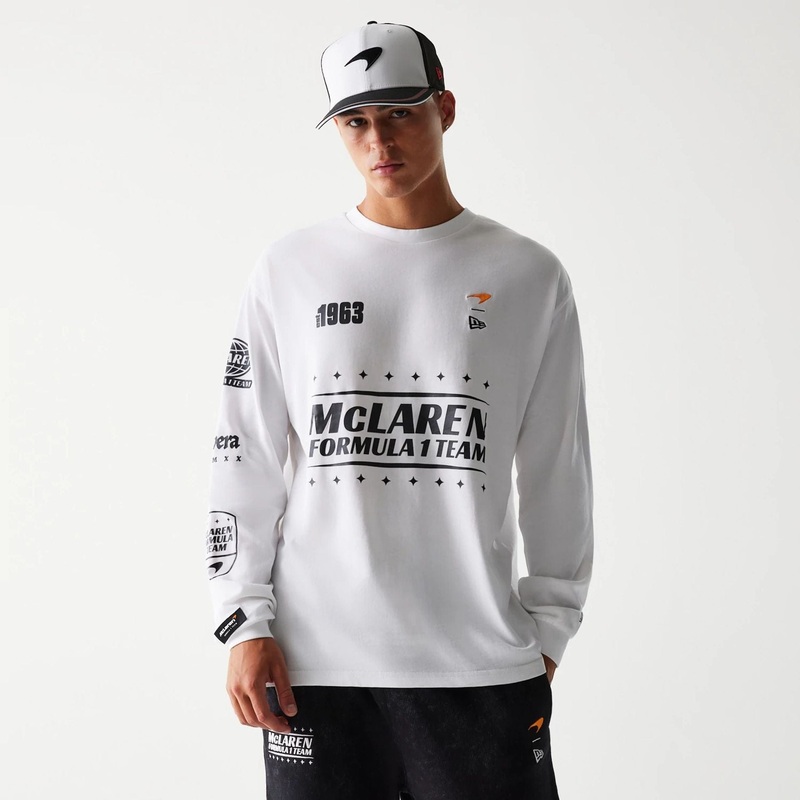 McLaren Racing White Long Sleeve T-Shirt XS