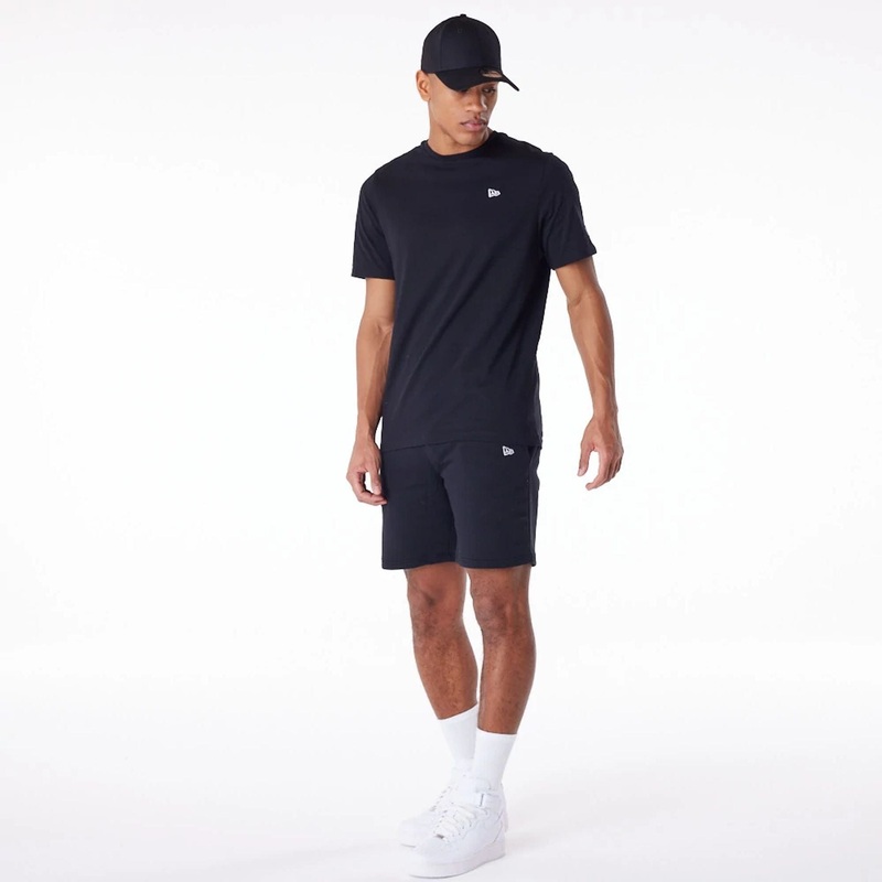 New Era Essential Black Logo Shorts XS
