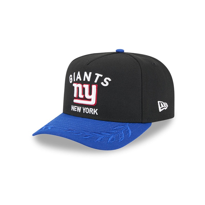 New York Giants New Era 2025 NFL Draft A-Frame 9FIFTY Snapback Hat – Black/Royal