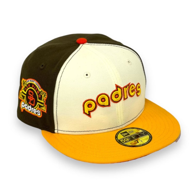 SAN DIEGO PADRES (2-TONE) NEW ERA 59FIFTY FITTED (ORANGE UNDER VISOR) 67/8
