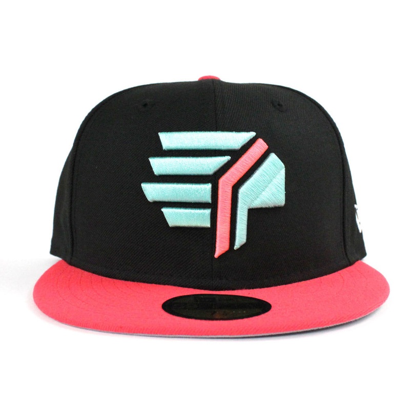 Syracuse Sky Chiefs New Era 59Fifty Fitted Hats (Black Infrared Mint Gray Under Brim) 7