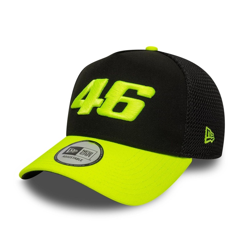 VR46 Vale Black 9FORTY E-Frame Trucker Adjustable Cap OSFM
