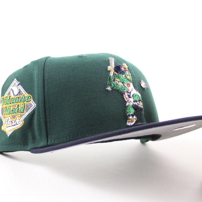 Houston Astros (Orbit Mascot) Minute Maid Park New Era 59Fifty Fitted Hat (Dark Green Navy Gray Under Brim) 7