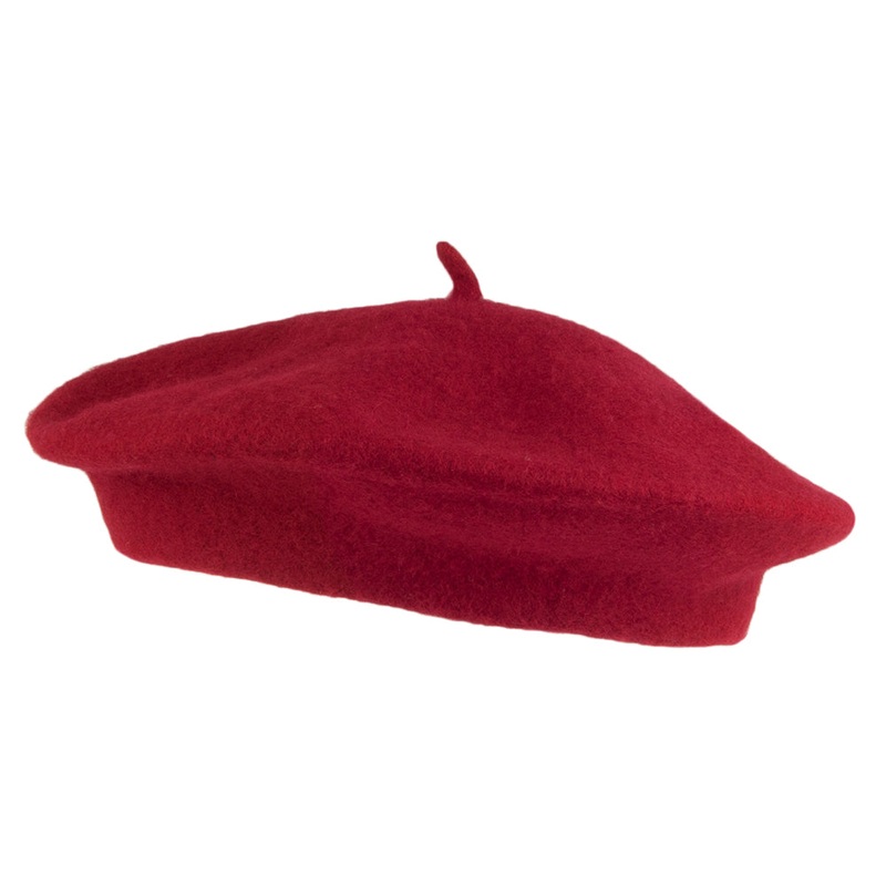 Kids Wool Beret Maroon Wholesale Pack Prepack