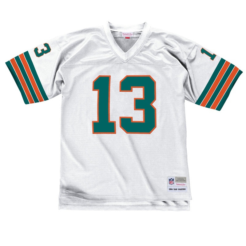Miami Dolphins 1984 #13 Dan Marino Replica Jersey Mitchell and Ness m