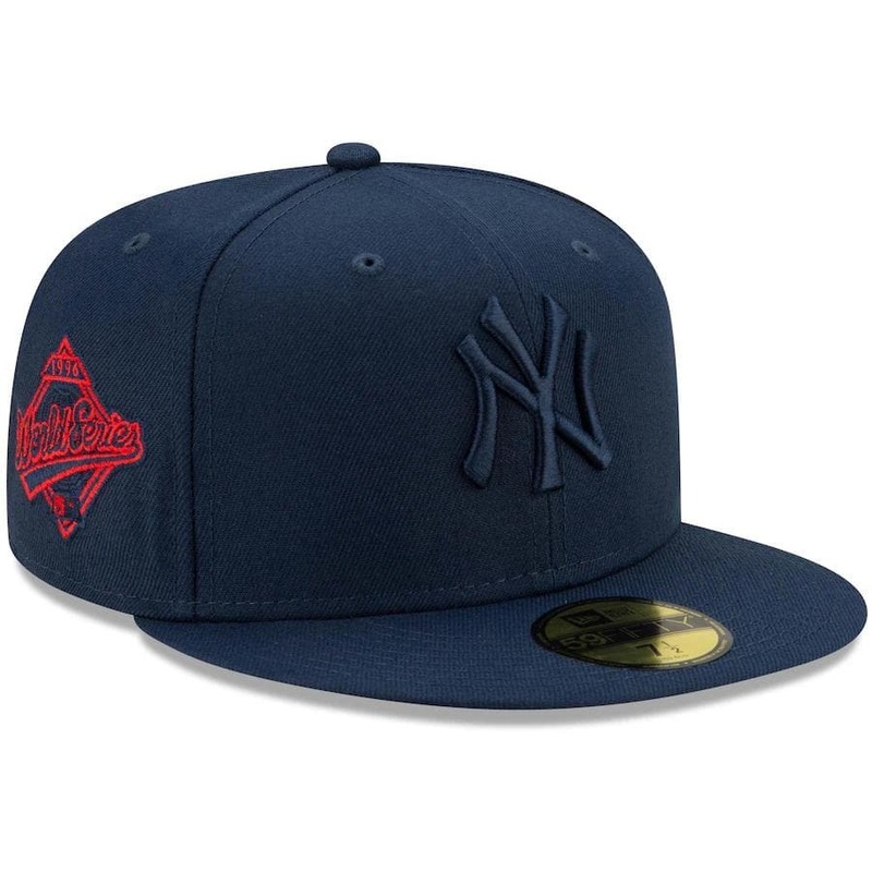 New Era New York Yankees Navy Cooperstown Collection Oceanside Red Under Visor 59FIFTY Fitted Hat