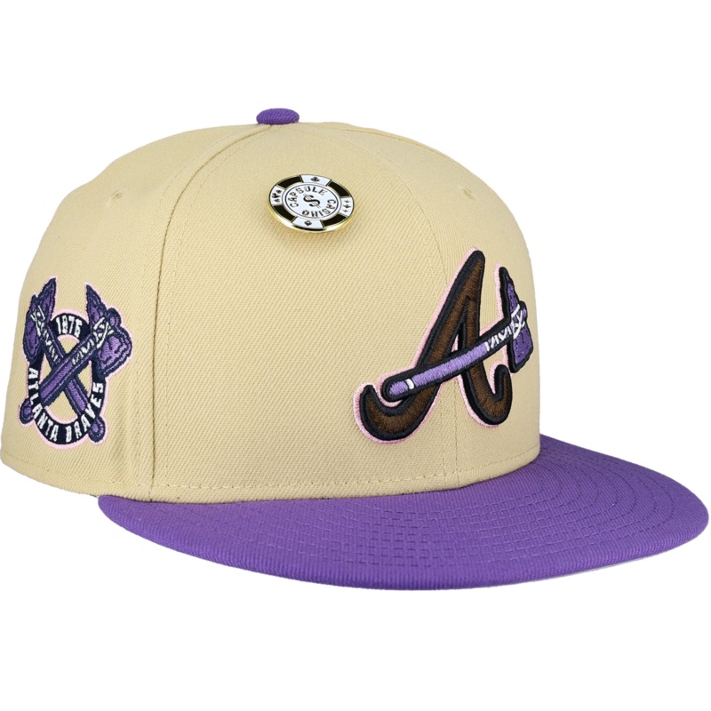 New Era x Capsule Atlanta Braves Vegas Gold Collection 1876 Tomahawk 59FIFTY Fitted Hat
