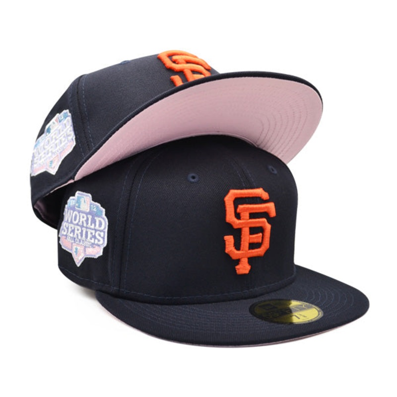 San Francisco Giants 2012 WORLD SERIES New Era POP-ALOT 59Fifty Fitted Hat – Navy/Pink Bottom 7