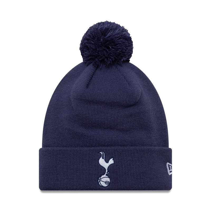 Tottenham Hotspur FC Essential Navy Bobble Knit Beanie Hat OSFM