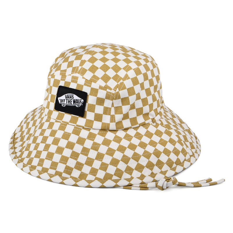 Vans Hats Sunny Side Check Bucket Hat – Sand-White Small/Medium