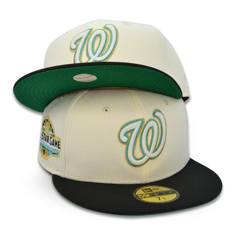 Washington Nationals 2018 ALL-STAR GAME Exclusive New Era 59Fifty Fitted Hat – Chrome/Black 6 7/8