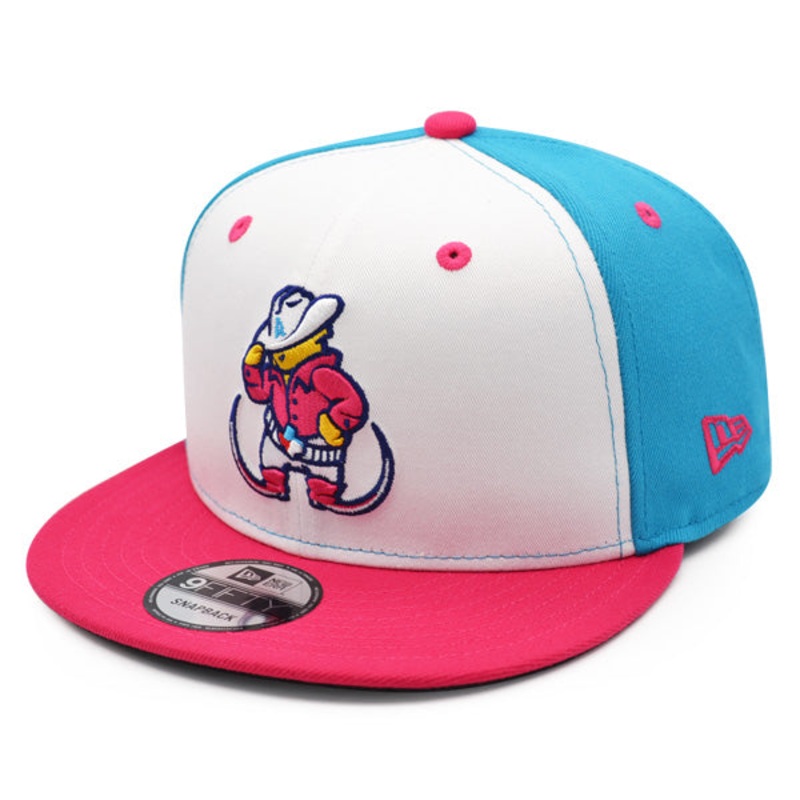 Amarillo Sod Poodles (POINTY BOTAS) New Era Copa de la Diversion (FUN CUP) 9FIFTY Snapback Hat – Pink/Vice Blue