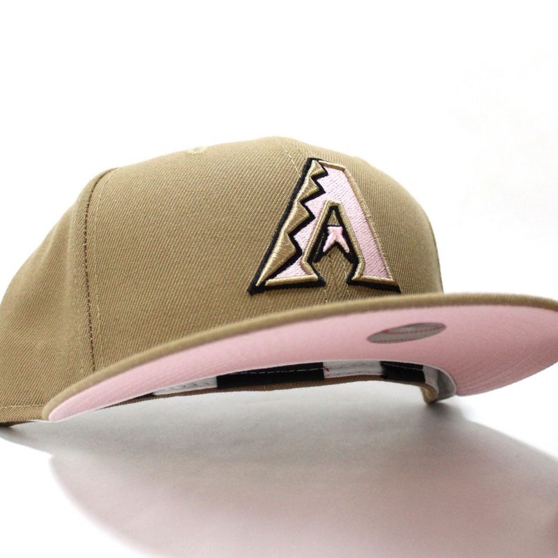 Arizona Diamondbacks New Era 59Fifty Fitted Hat (Khaki Pink Under Brim) 7