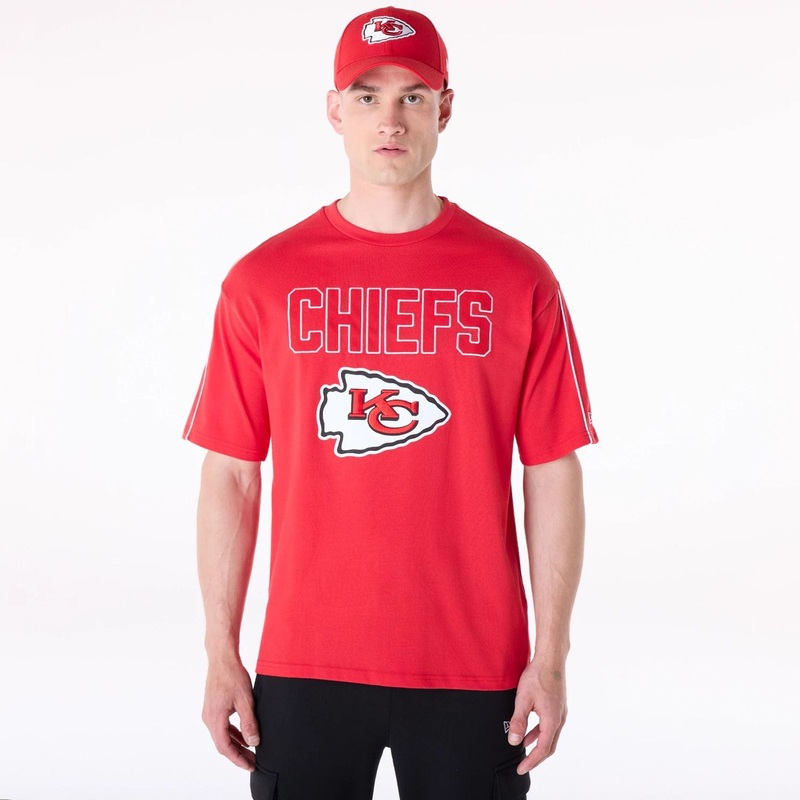 Kansas City Chiefs NFL Heritage Red Oversized T-Shirt XS