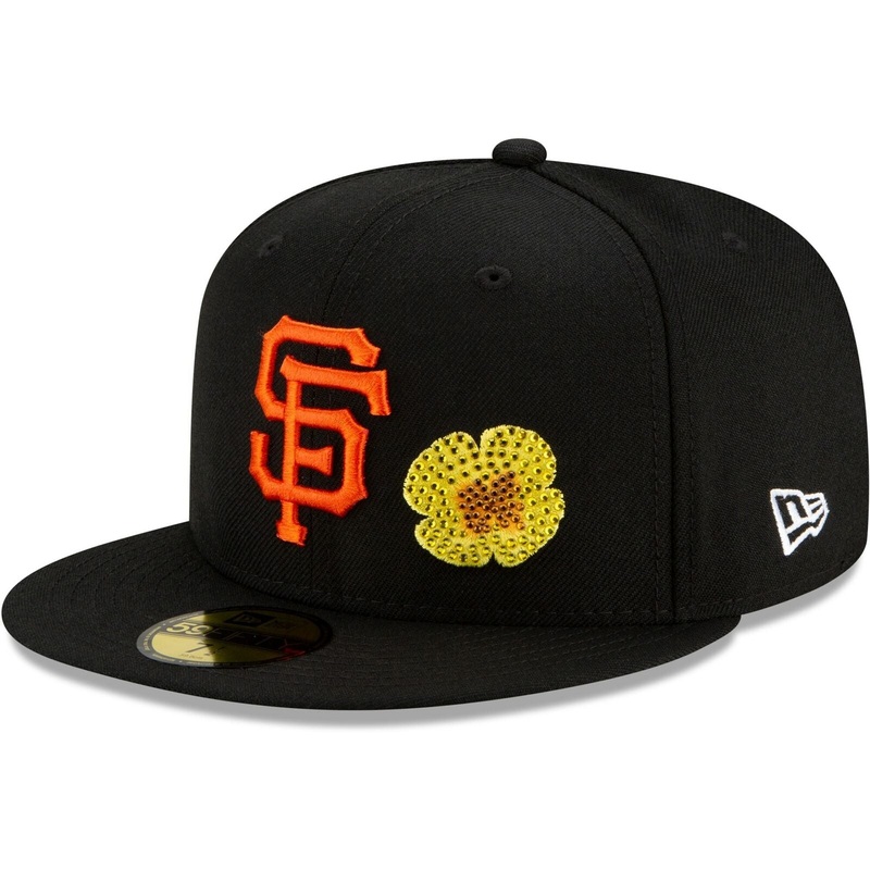 New Era Black San Francisco Giants Crystal Icons Rhinestone 59FIFTY Fitted Hat