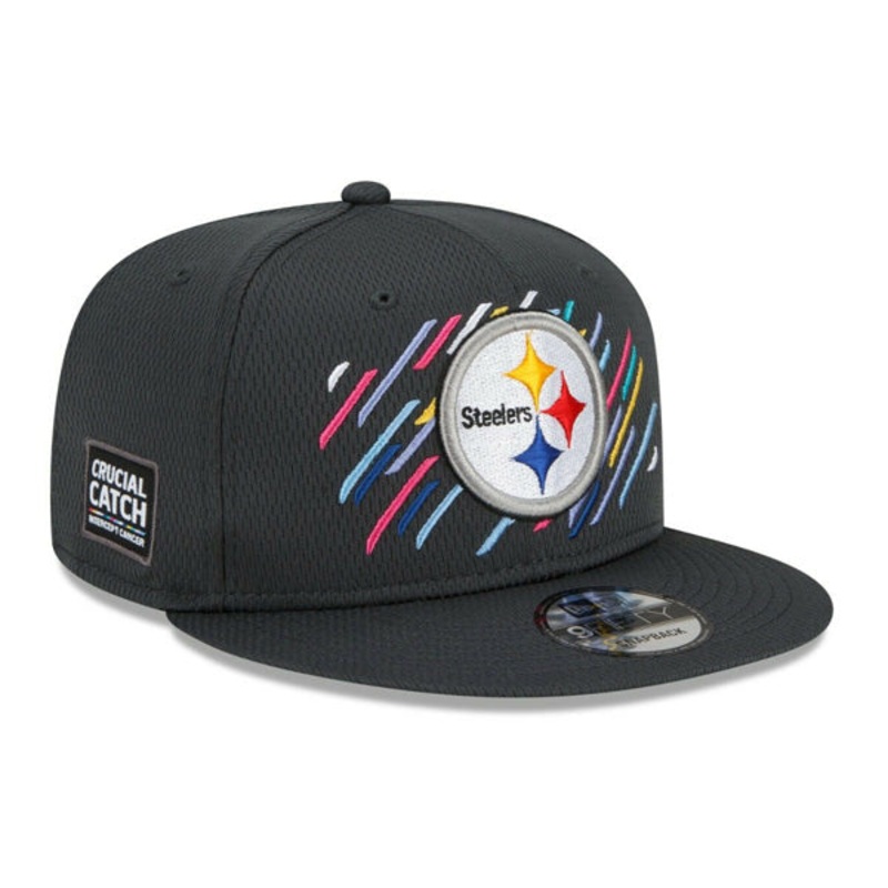 Pittsburgh Steelers New Era 2021 NFL Crucial Catch 9Fifty Snapback Adjustable Hat – Charcoal